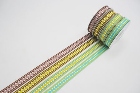 Grupo de colores de tonos tierra de cintas tejidas